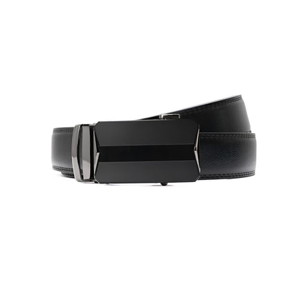 Plus Size - Black Arrow - Vegan leather Men’s belt (47" - 60")