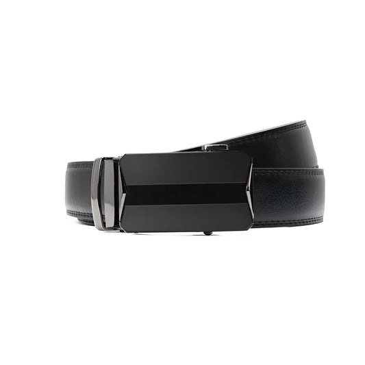 Plus Size - Black Arrow - Vegan leather Men’s belt (47" - 60")