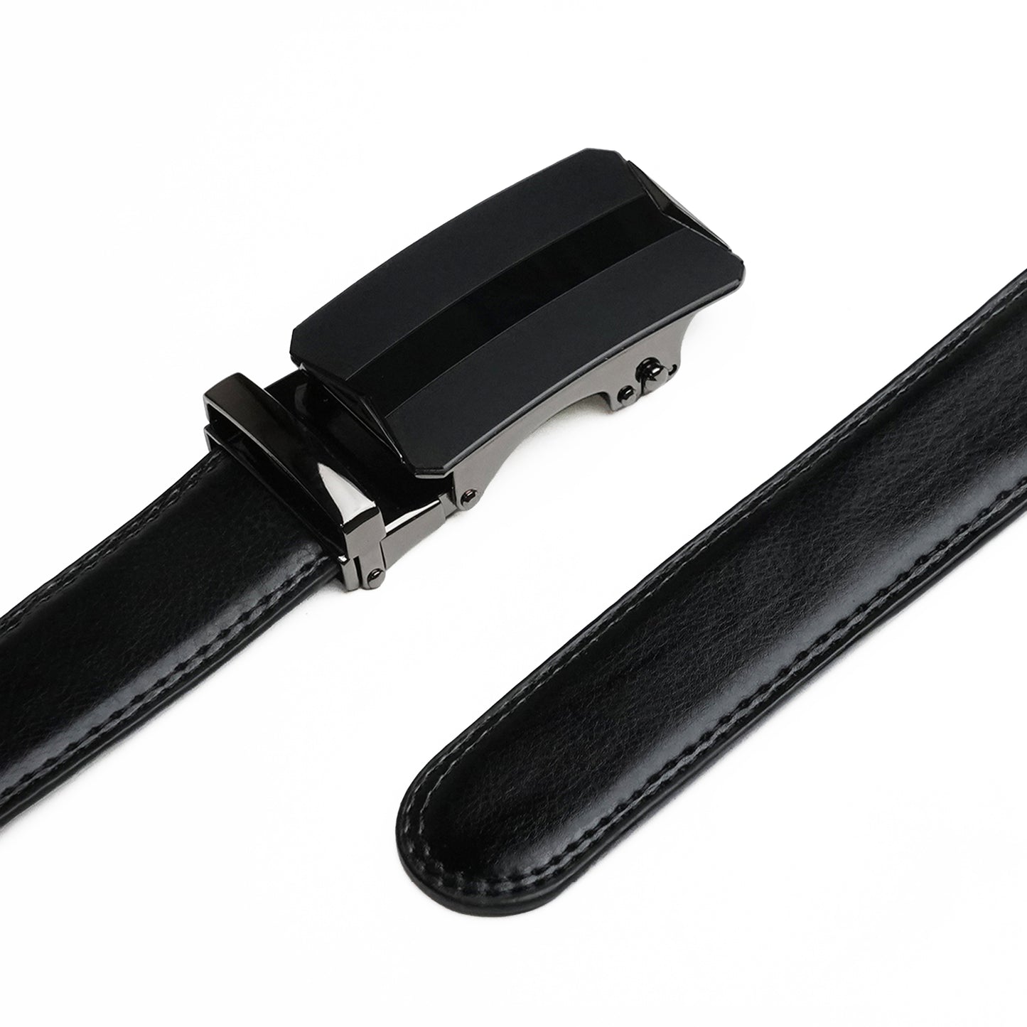 Plus Size - Black Arrow - Vegan leather Men’s belt (47" - 60")