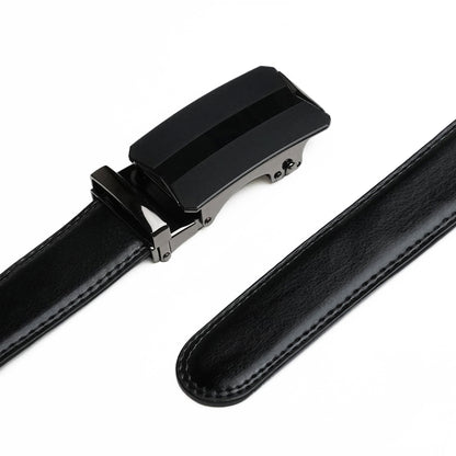 Plus Size - Black Arrow - Vegan leather Men’s belt (47" - 60")