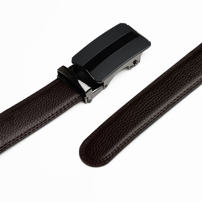 Plus Size - Black Arrow - Vegan leather Men’s belt (47" - 60")