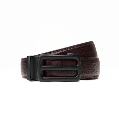 Bravano – Matte Black - Vegan leather Men’s belt (24" - 46")