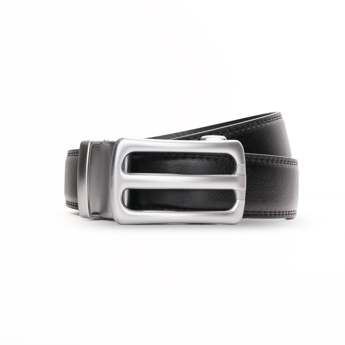 Bravano - Brushed Silver - Vegan leather Men’s belt (24" - 46")
