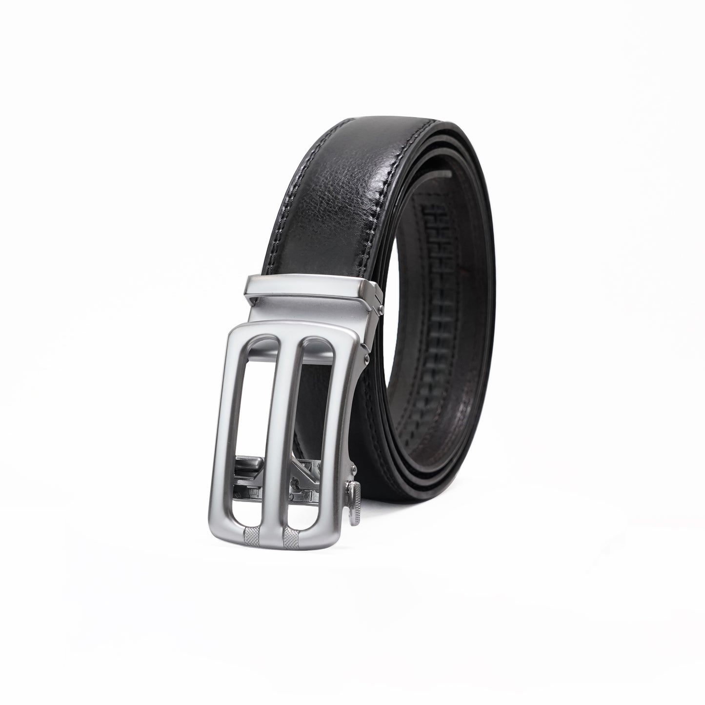 Bravano - Brushed Silver - Vegan leather Men’s belt (24" - 46")