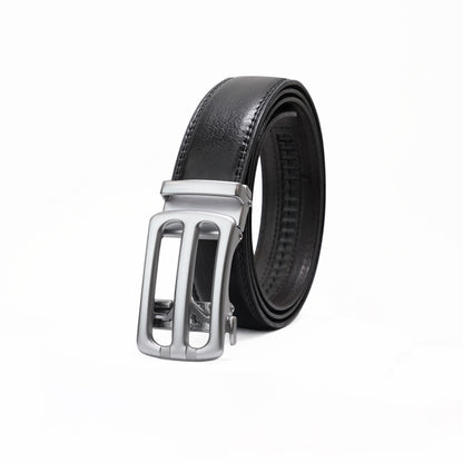 Bravano - Brushed Silver - Vegan leather Men’s belt (24" - 46")