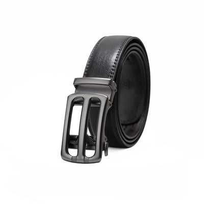 Plus Size - Bravano - Gun Metal - Vegan leather Men’s belt (47" - 60")