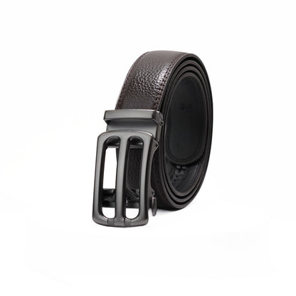 Plus Size - Bravano - Gun Metal - Vegan leather Men’s belt (47" - 60")