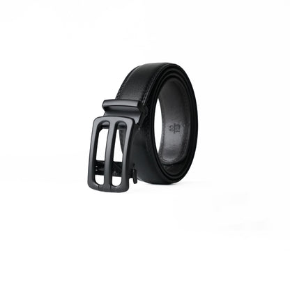 Plus Size - Bravano - Matte Black - Vegan leather Men’s belt (47" - 60")