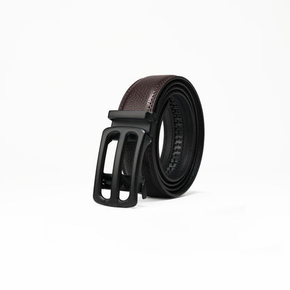 Plus Size - Bravano - Matte Black - Vegan leather Men’s belt (47" - 60")