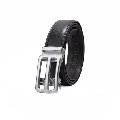 Plus Size - Bravano - Brushed Silver - Vegan leather Men’s belt (47" - 60")