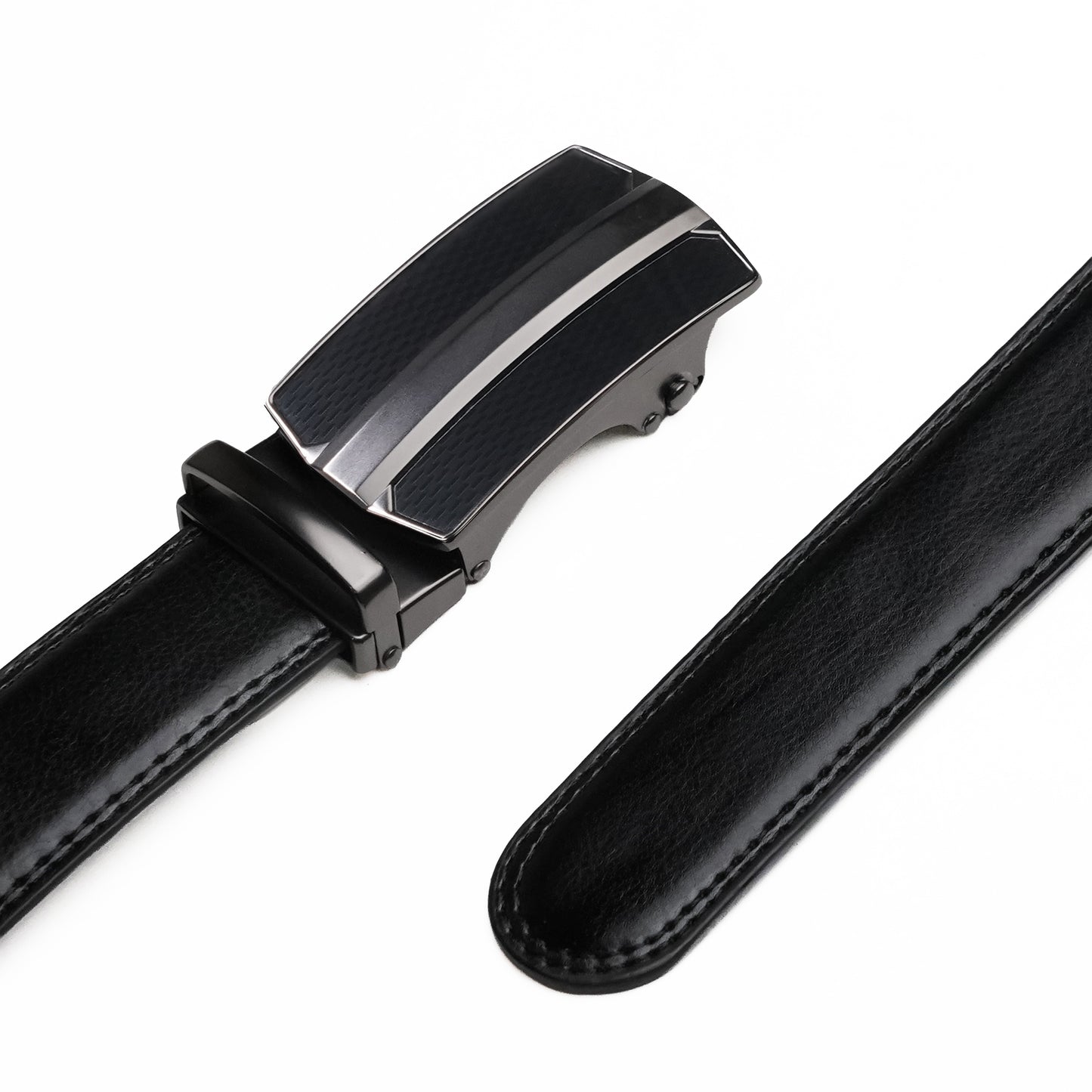 Plus Size - Chrome Speed - Vegan leather Men’s belt (47" - 60")
