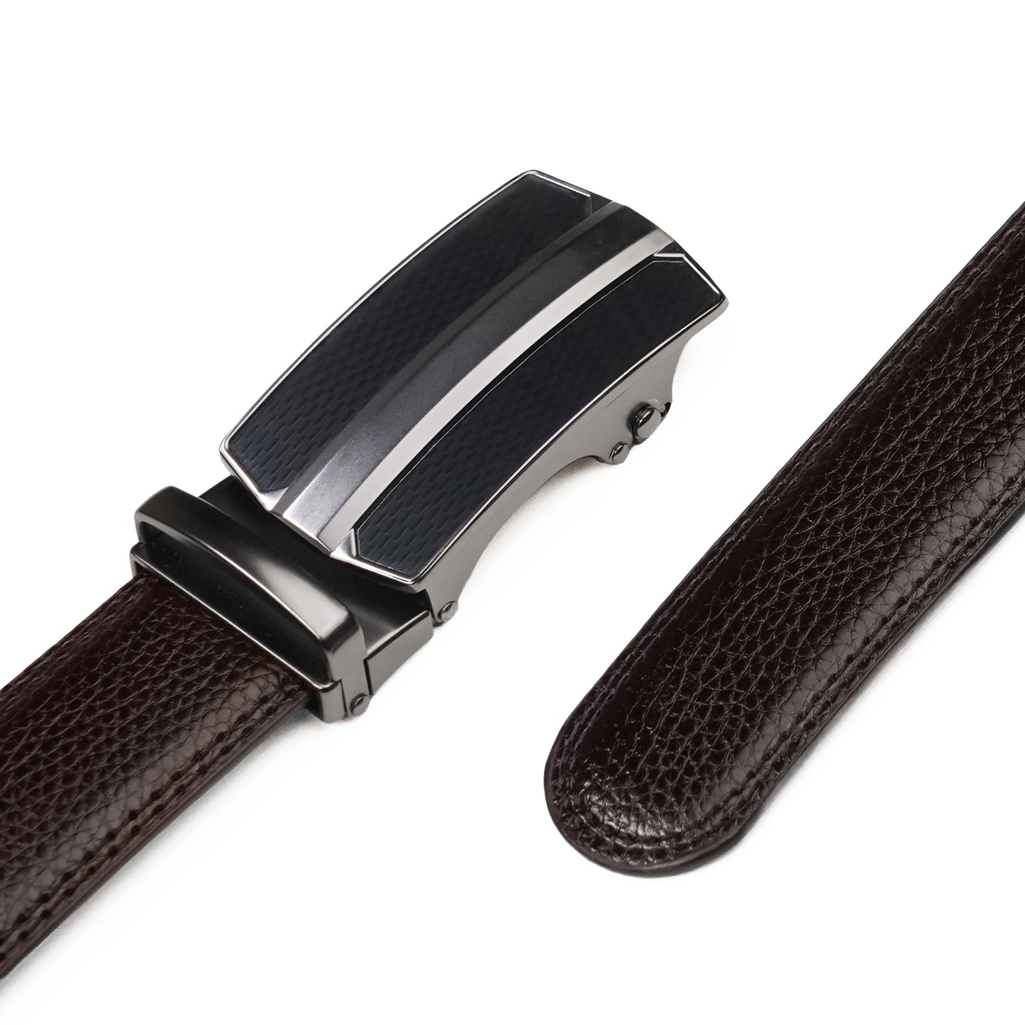 Plus Size - Chrome Speed - Vegan leather Men’s belt (47" - 60")