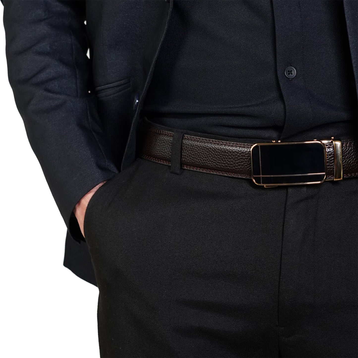 Cross Gold - Vegan leather Men’s belt (24" - 46")