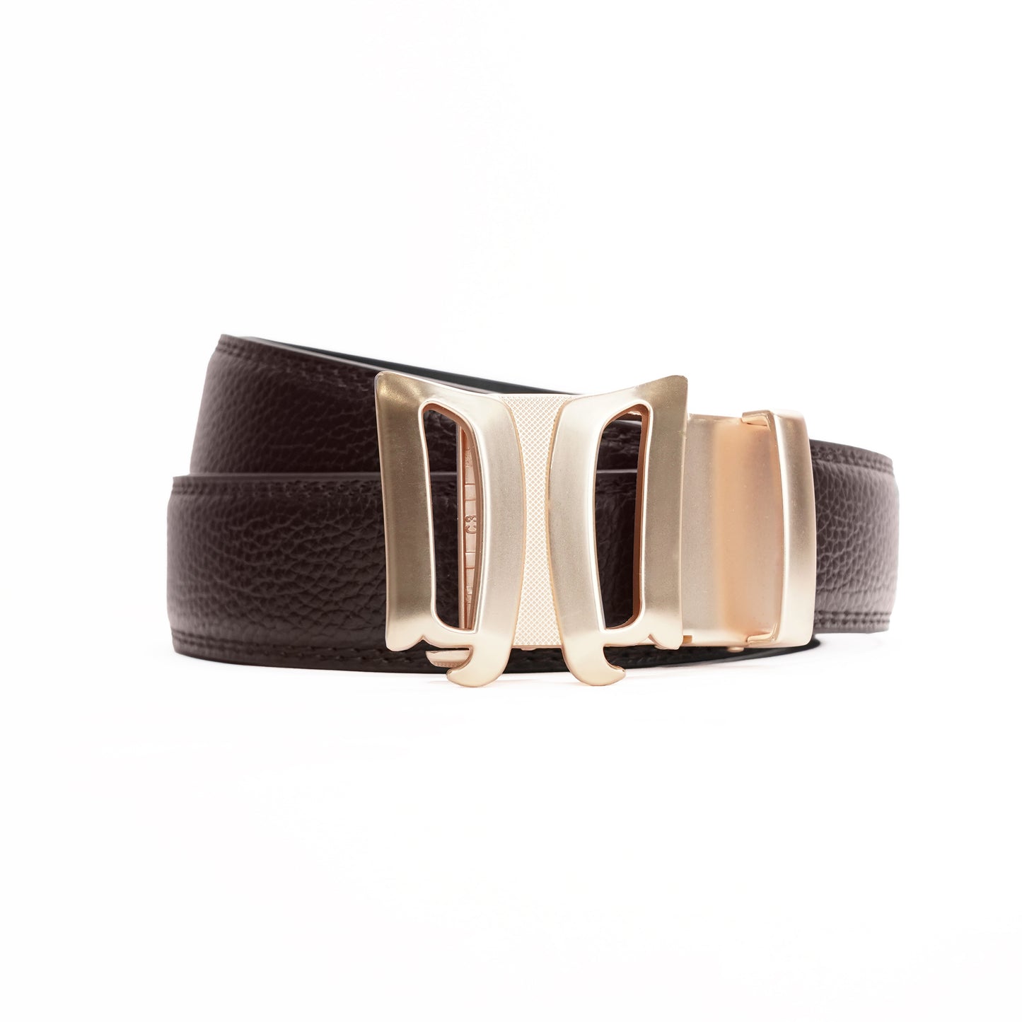 Infinia - Brushed Gold - Vegan leather Men’s belt (24" - 46")