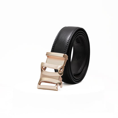 Infinia - Brushed Gold - Vegan leather Men’s belt (24" - 46")