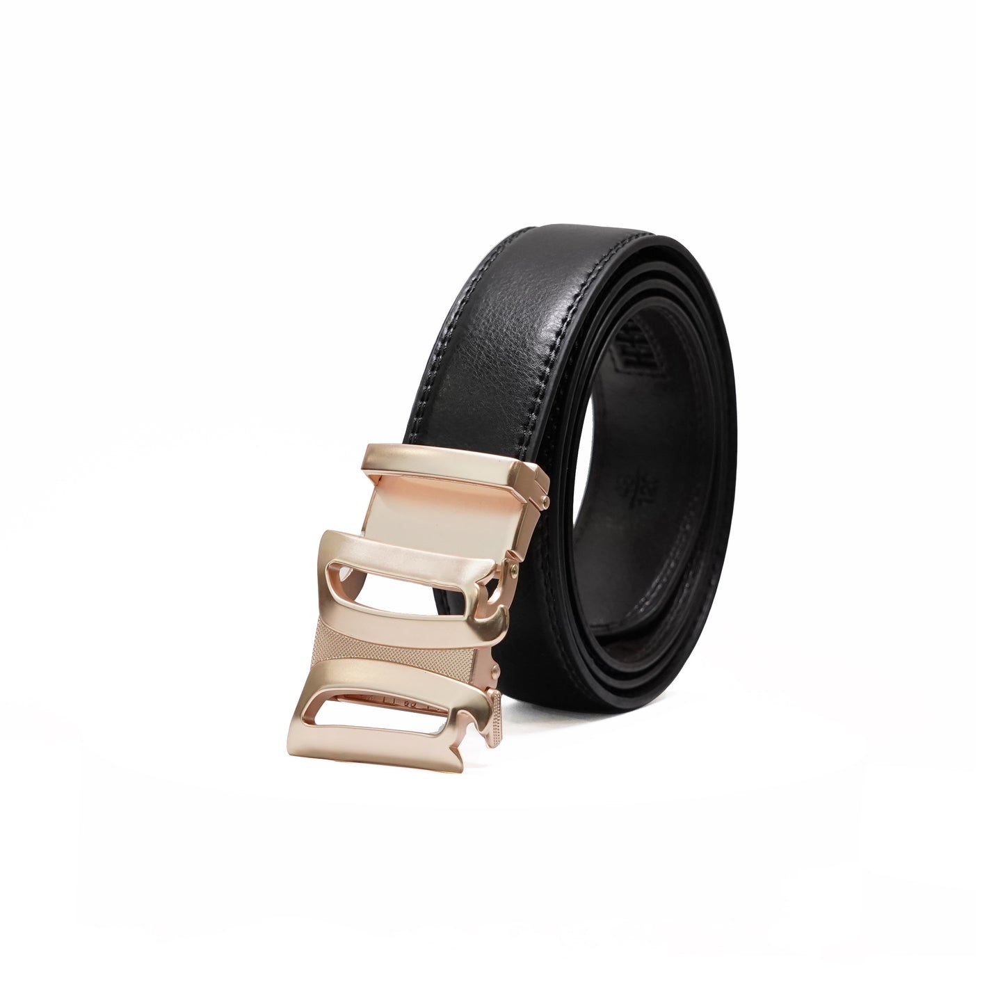 Plus Size - Infinia - Brushed Gold - Vegan leather Men’s belt (47" - 60")