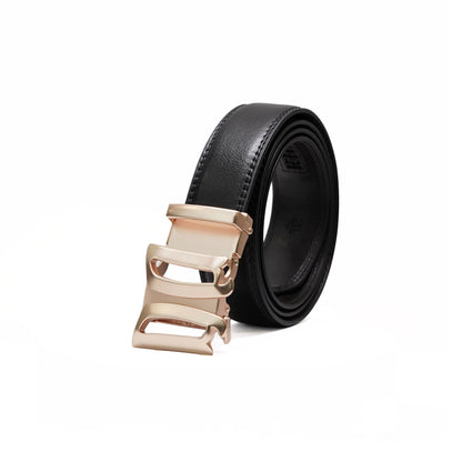 Plus Size - Infinia - Brushed Gold - Vegan leather Men’s belt (47" - 60")