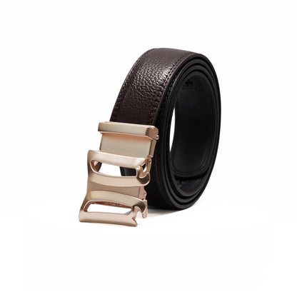 Plus Size - Infinia - Brushed Gold - Vegan leather Men’s belt (47" - 60")