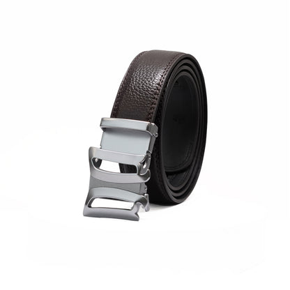 Plus Size - Infinia - Brushed Silver - Vegan leather Men’s belt (47" - 60")