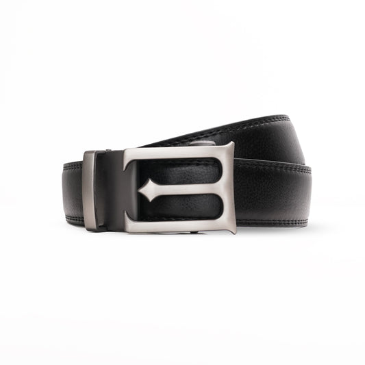 Modena – Gun Metal - Vegan leather Men’s belt (24" - 46")
