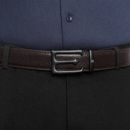 Modena - Matte Black - Vegan leather Men’s belt (24" - 46")