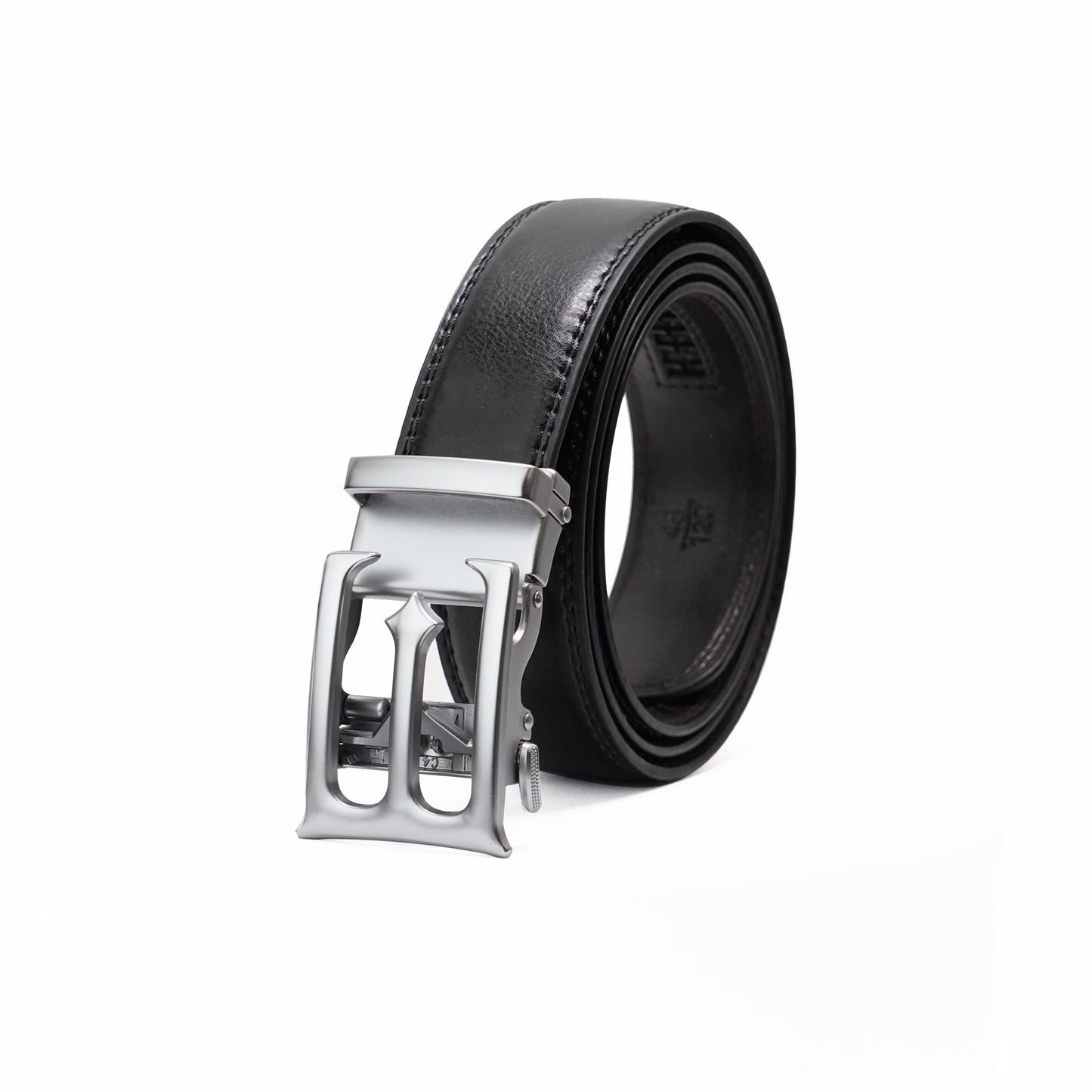 Modena – Brushed Silver - Vegan leather Men’s belt (24" - 46")