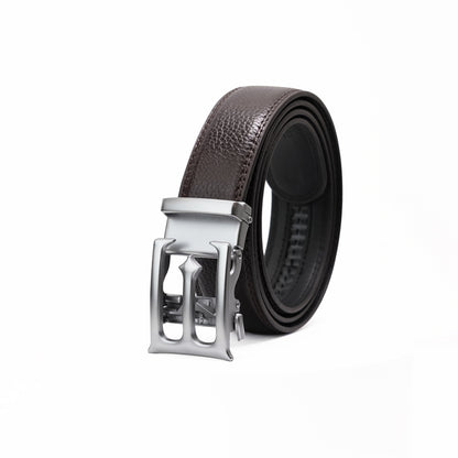 Modena – Brushed Silver - Vegan leather Men’s belt (24" - 46")