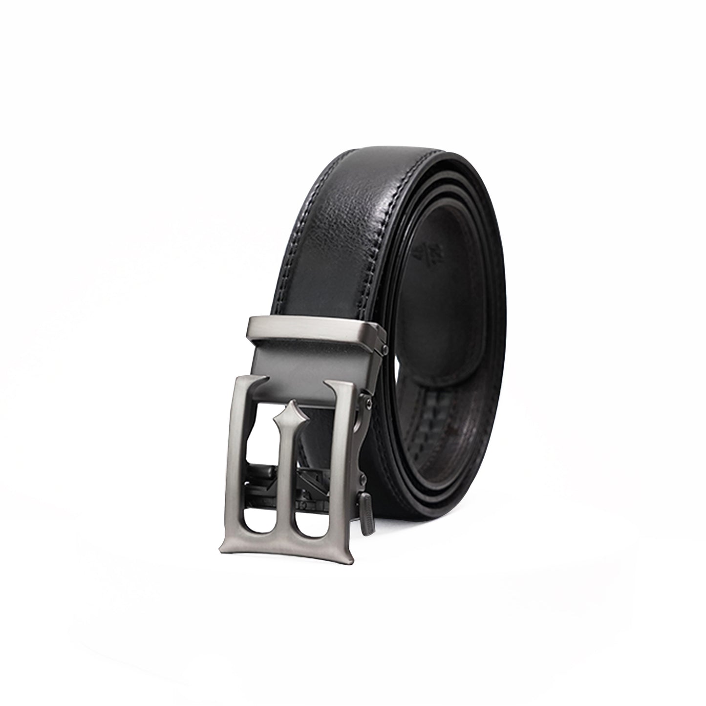 Plus Size - Modena - Gun Metal - Vegan leather Men’s belt (47" - 60")
