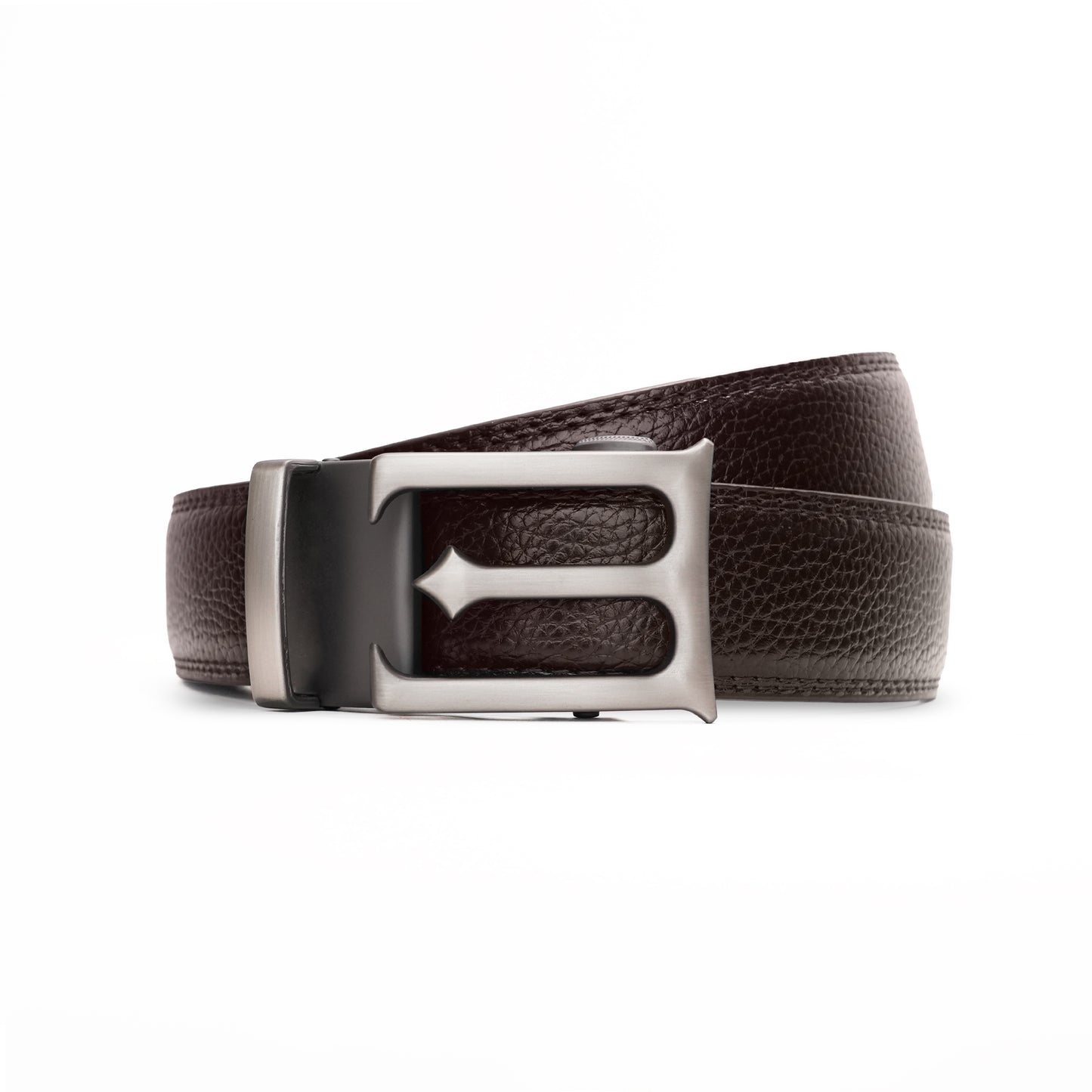 Plus Size - Modena - Gun Metal - Vegan leather Men’s belt (47" - 60")