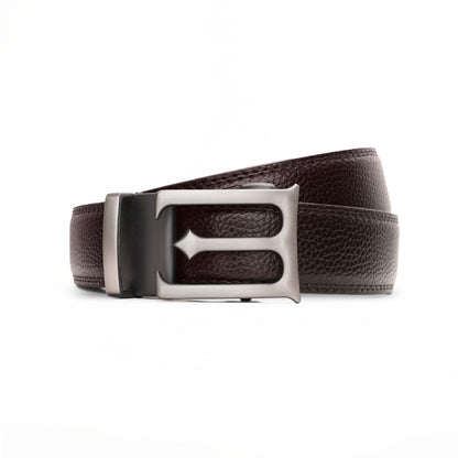Plus Size - Modena - Gun Metal - Vegan leather Men’s belt (47" - 60")