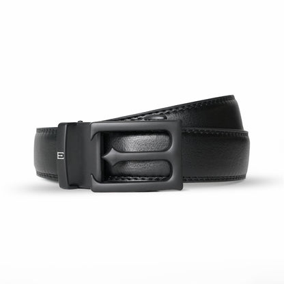 Modena - Matte Black - Vegan leather Men’s belt (24" - 46")