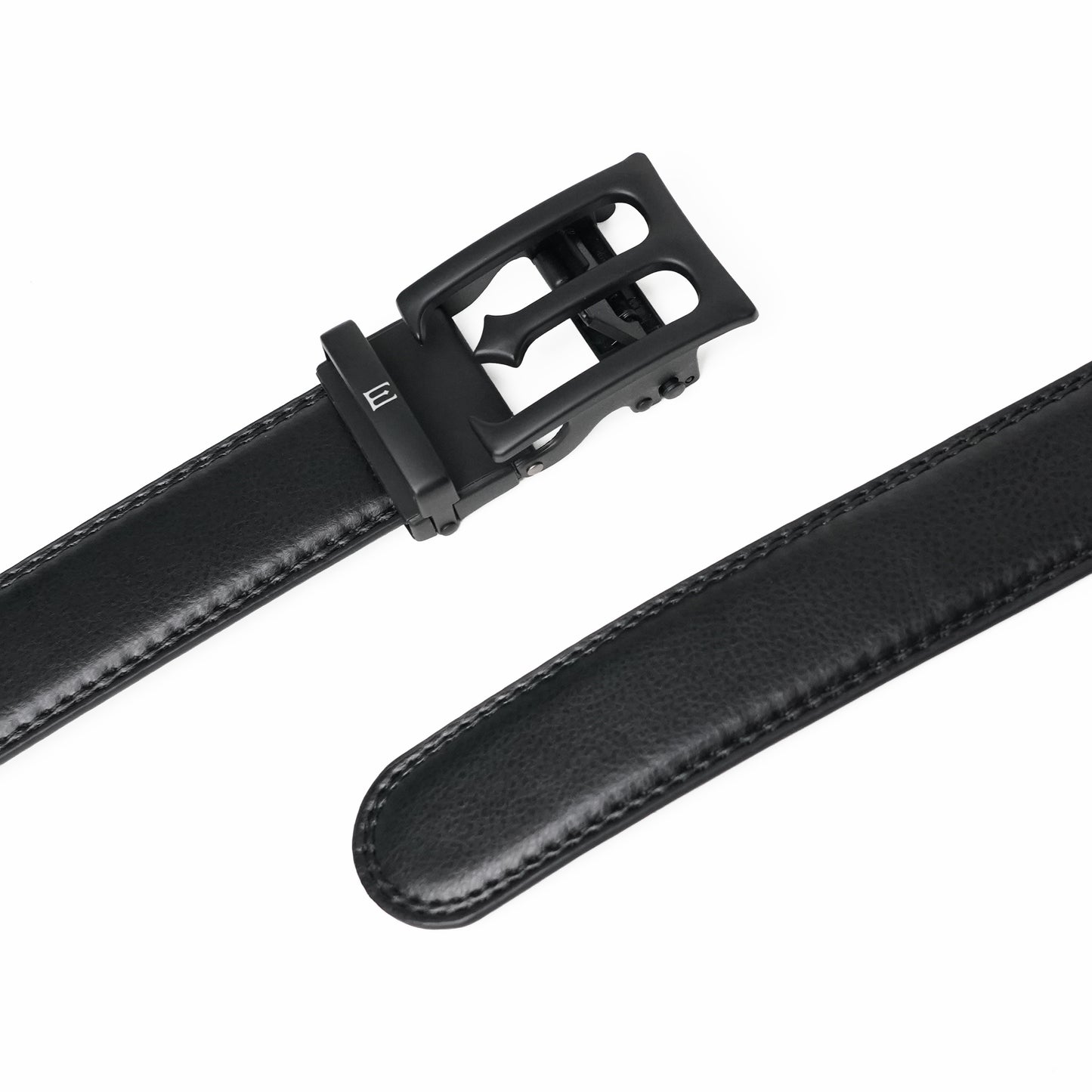 Modena - Matte Black - Vegan leather Men’s belt (24" - 46")
