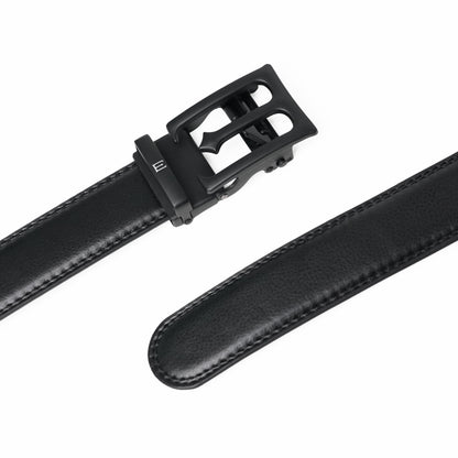 Plus size - Modena - Matte Black - Vegan leather Men’s belt (47" - 60")