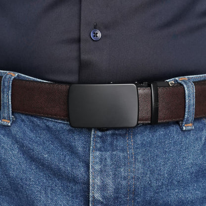 Monolith - Matte Black - Vegan leather Men’s belt (24" - 46")