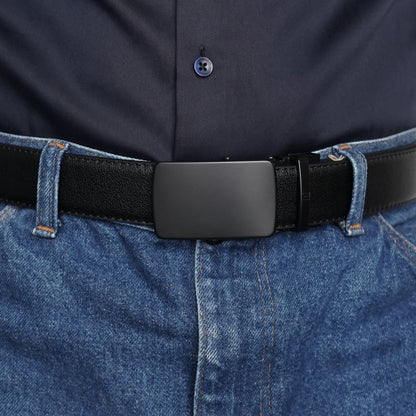 Monolith - Matte Black - Vegan leather Men’s belt (24" - 46")
