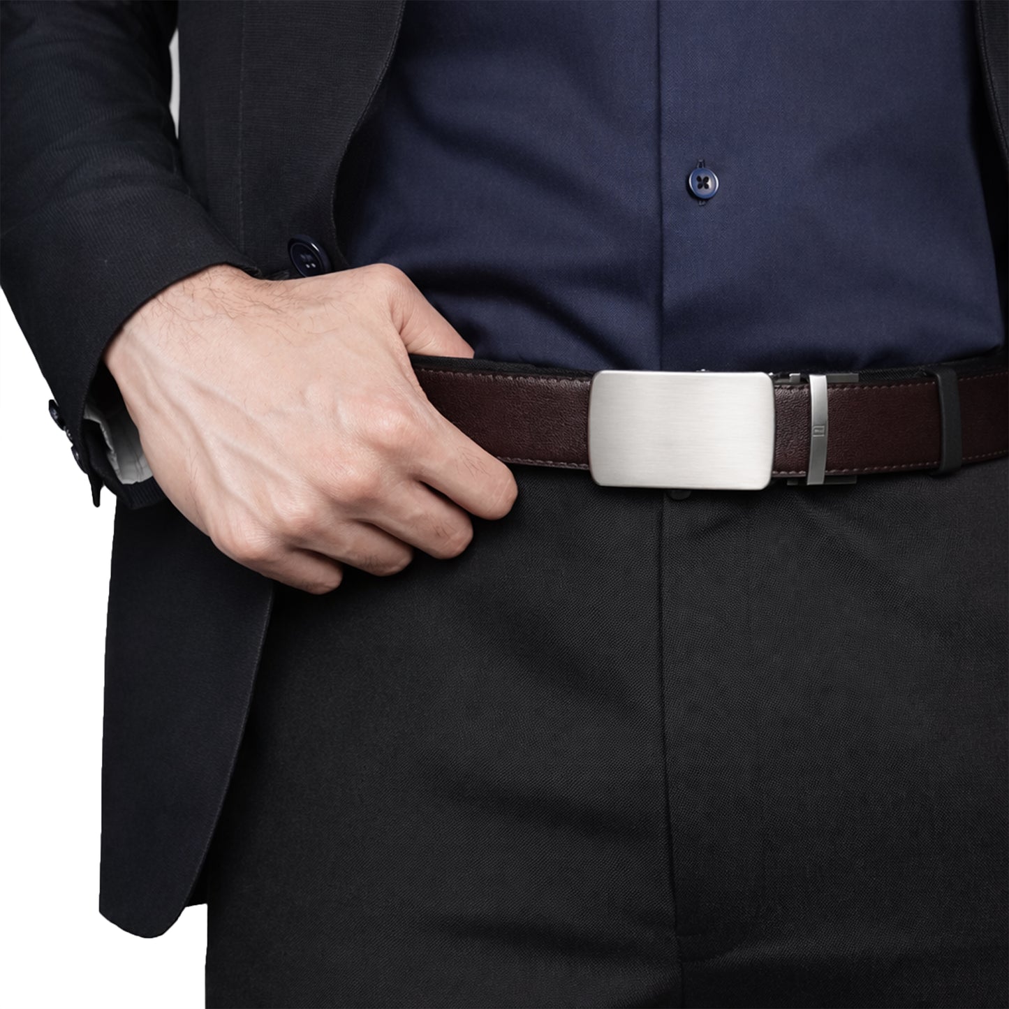 Monolith - Shale - Vegan leather Men’s belt (24" - 46")