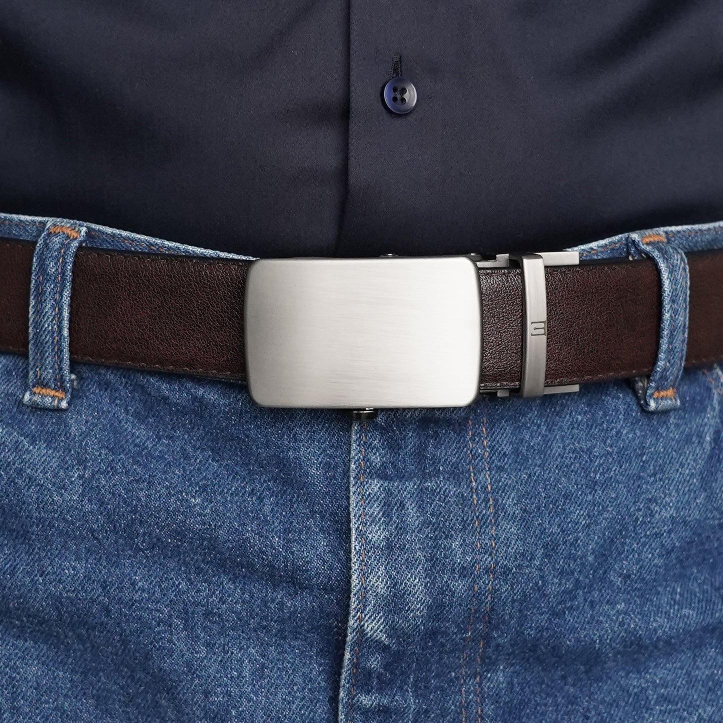 Monolith - Shale - Vegan leather Men’s belt (24" - 46")