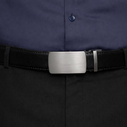 Plus Size - Monolith - Shale - Vegan leather Men’s belt (47" - 60")