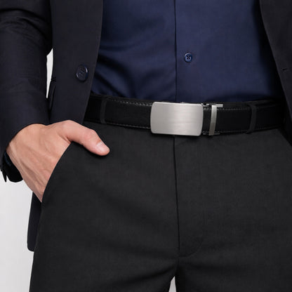 Plus Size - Monolith - Shale - Vegan leather Men’s belt (47" - 60")