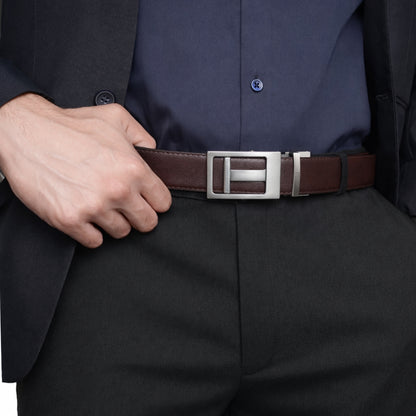 NexGrid - Shale - Vegan leather Men’s belt (24" - 46")