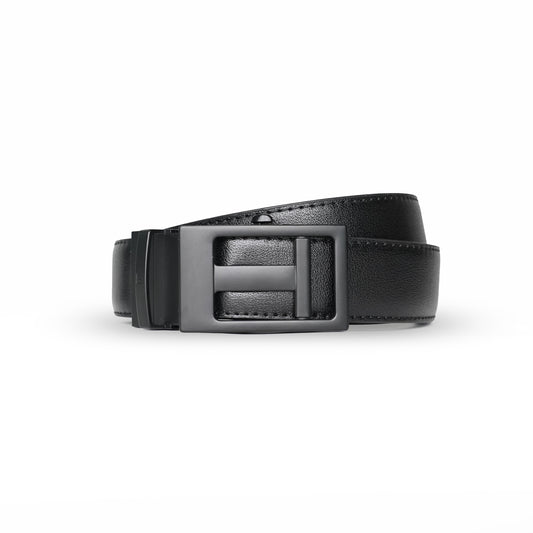 NexGrid - Matte Black - Vegan leather Men’s belt (24" - 46")