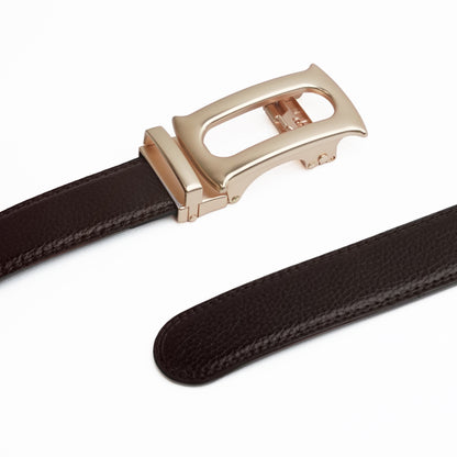 Oster - Brushed Gold - Vegan leather Men’s belt (24" - 46")