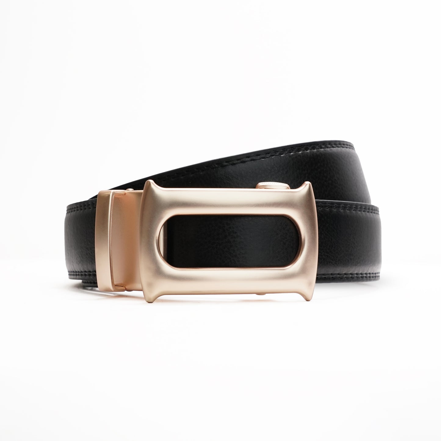Plus Size - Oster - Brushed Gold - Vegan leather Men’s belt (47" - 60")