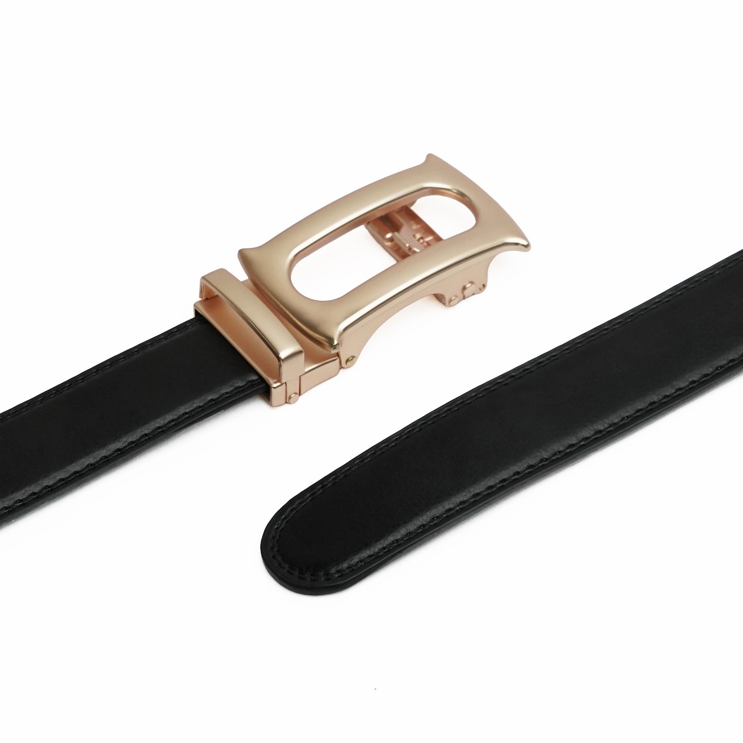 Plus Size - Oster - Brushed Gold - Vegan leather Men’s belt (47" - 60")