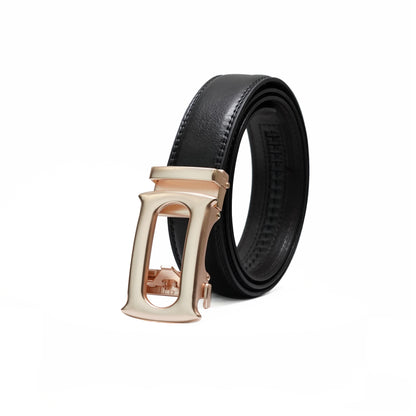 Plus Size - Oster - Brushed Gold - Vegan leather Men’s belt (47" - 60")