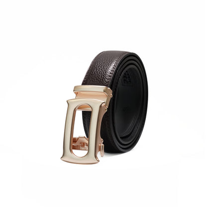 Plus Size - Oster - Brushed Gold - Vegan leather Men’s belt (47" - 60")