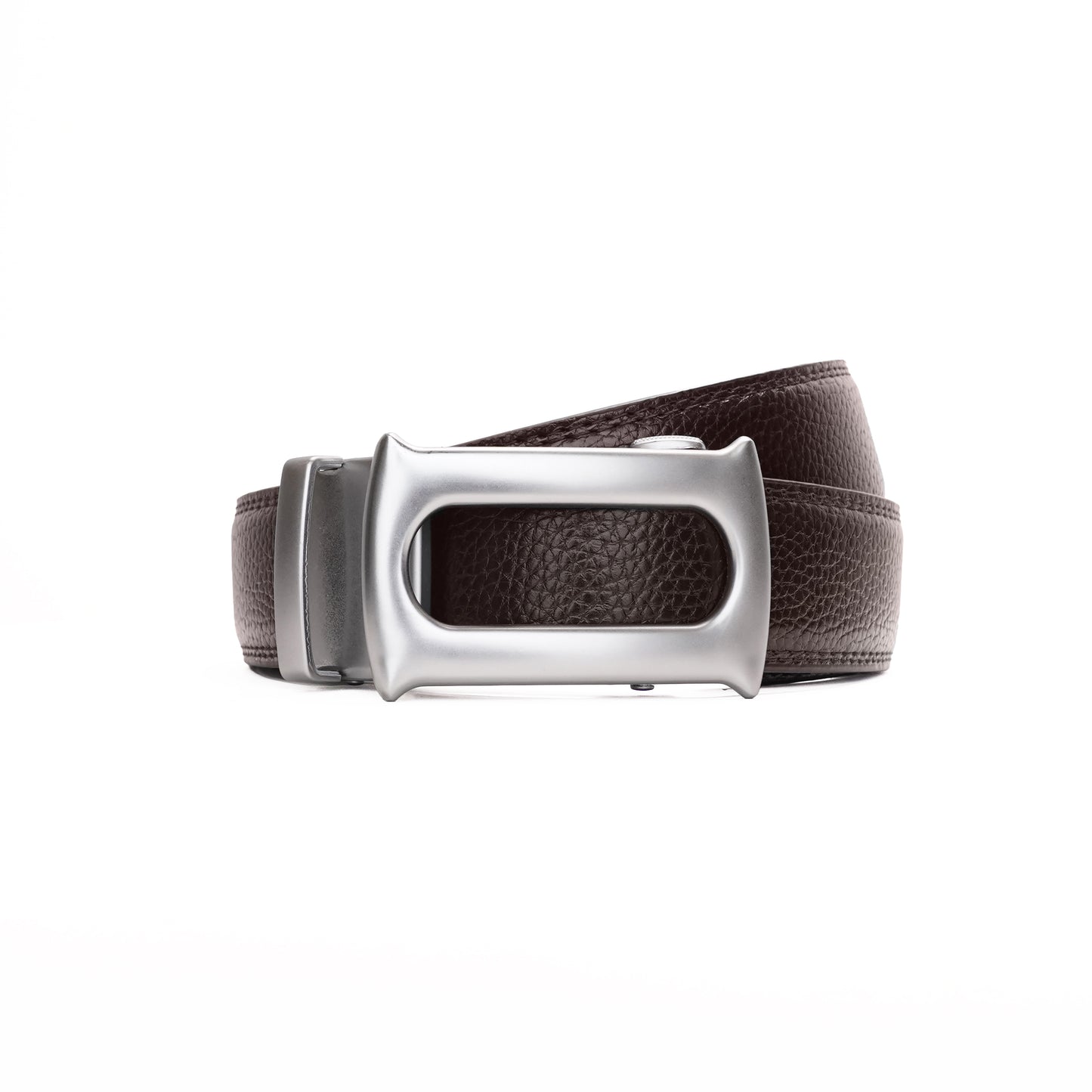 Oster – Brushed Silver - Vegan leather Men’s belt (24" - 46")