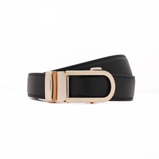 U-Bend Gold - Vegan leather Men’s belt (24" - 46")