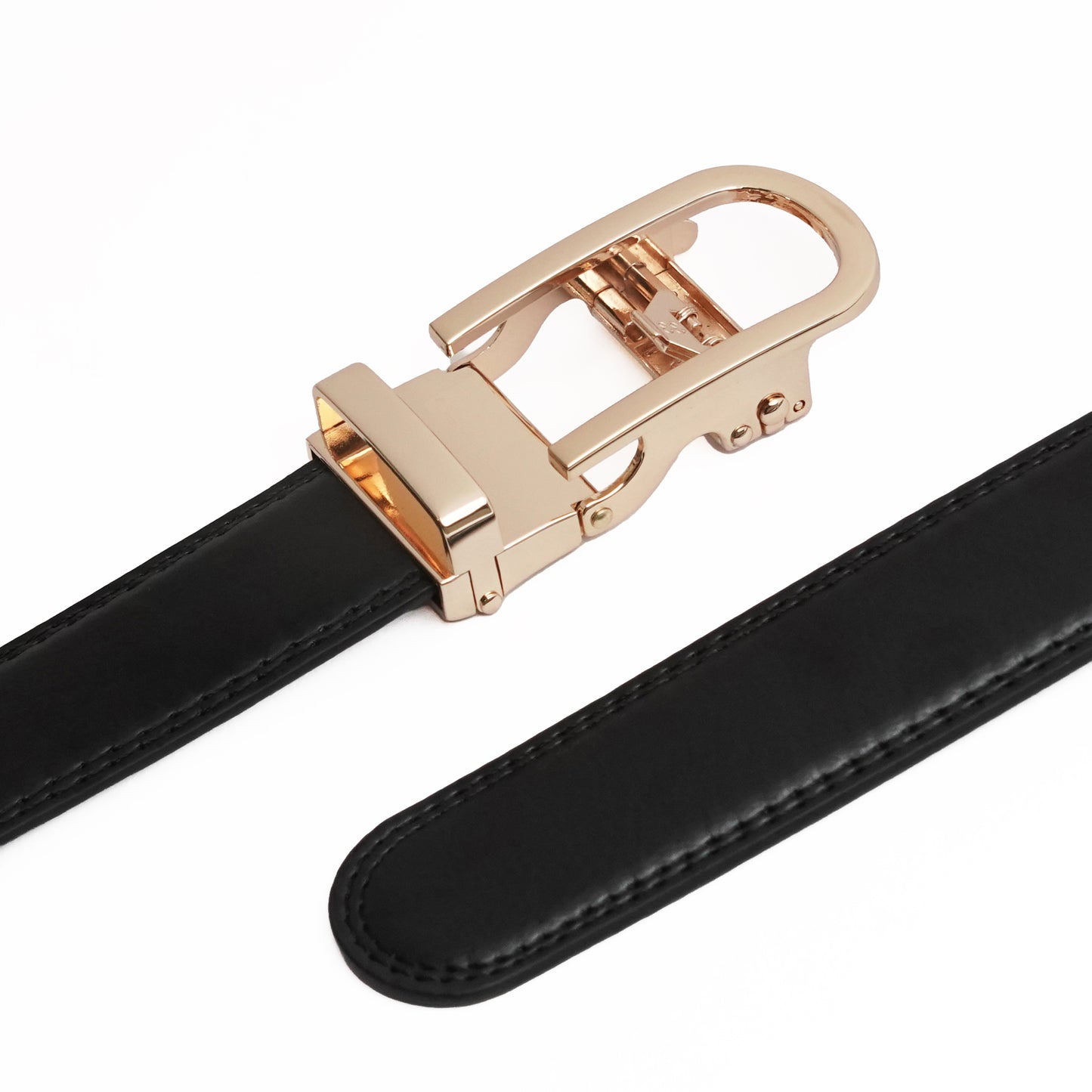 U-Bend Gold - Vegan leather Men’s belt (24" - 46")