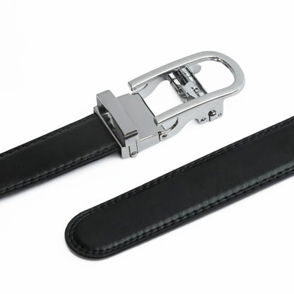 U-Bend Silver - Vegan leather Men’s belt (24" - 46")